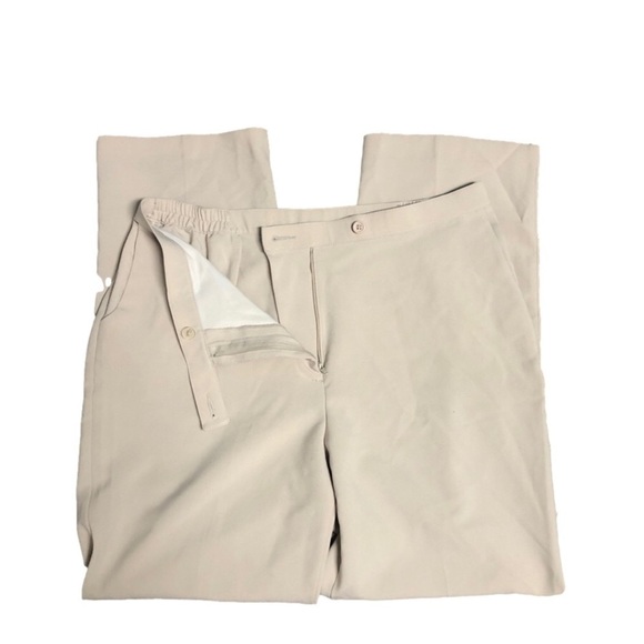 Allison Daley Pants - Allison Daley Off-White/Ivory Stretch Trousers with Creased Leg P193